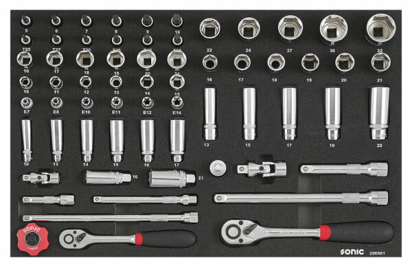 SONIC 206501 Combinatieset 1/4`` & 3/8`` 65-dlg. SFS-0