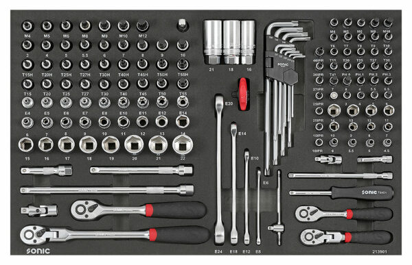 SONIC 213901 Combinatieset 1/4`` & 3/8`` 139-dlg. SFS-0