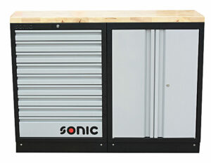 SONIC 4731306 MSS 26`` 9 laden & opbergkast met houten bovenblad-0