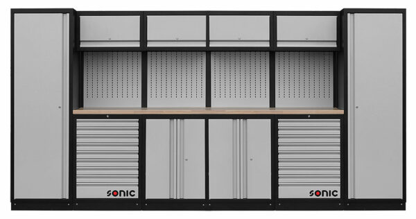 SONIC 4731314 MSS work station 196cm 2 stuks (houten bovenblad)-0