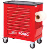 SONIC 727915 Gereedschapswagen S10 gevuld (279 delig) Rood SAE-14450