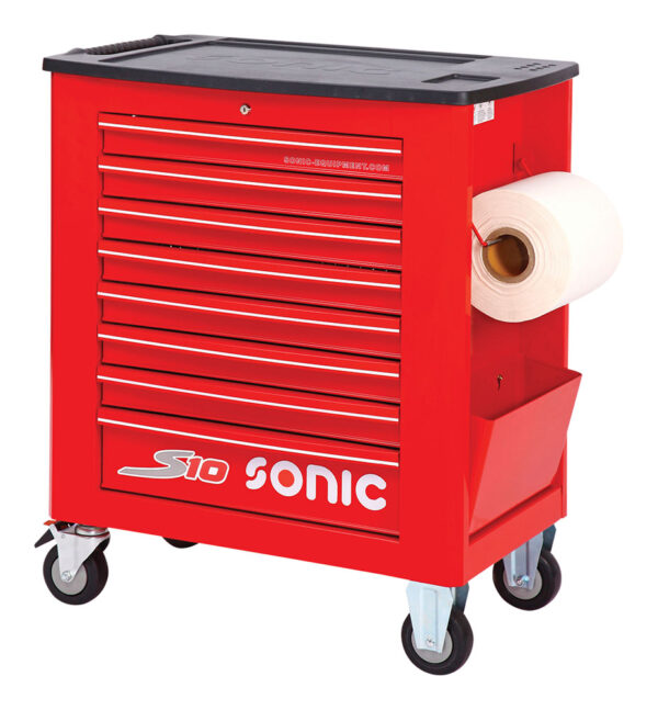 SONIC 727915 Gereedschapswagen S10 gevuld (279 delig) Rood SAE-14450